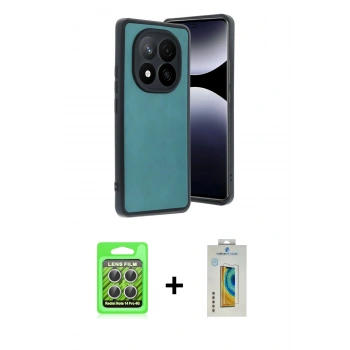 MARSİLYAN™- Redmi Note 14 Pro 4G Kılıf Kıvılcım Işık Serisi - Şeffaf Polymer Nano Ekran Koruyucu + Raze Metal Kamera Lens - GS