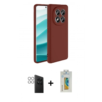 MARSİLYAN™- Redmi Note 14 Pro 4G Kılıf Kozmos Yansıma Özel Seri - Şeffaf Polymer Nano Ekran Koruyucu + PVD Metal Kamera Lens - GS