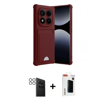 MARSİLYAN™- Redmi Note 14 Pro 4G Kılıf Vadi Çizgi Prime - Şeffaf Hayalet Polymer Nano Ekran Koruyucu + PVD Metal Kamera Lens - SH