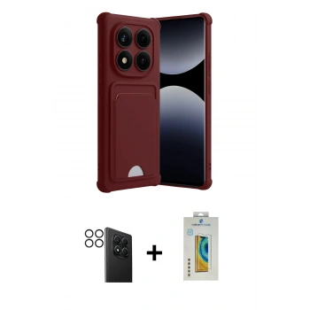 MARSİLYAN™- Redmi Note 14 Pro 4G Kılıf Vadi Çizgi Prime - Şeffaf Polymer Nano Ekran Koruyucu + PVD Metal Kamera Lens - SH