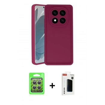 MARSİLYAN™- Redmi Note 14 Pro 4G Kılıf Yankı Yansıma Özel Seri - Şeffaf Hayalet Polymer Nano Ekran Koruyucu + Raze Metal Kamera Lens - GS