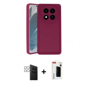 MARSİLYAN™- Redmi Note 14 Pro 4G Kılıf Yankı Yansıma Özel Seri - Şeffaf Hayalet Polymer Nano Ekran Koruyucu + PVD Metal Kamera Lens - GS
