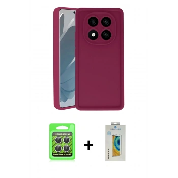 MARSİLYAN™- Redmi Note 14 Pro 4G Kılıf Yankı Yansıma Özel Seri - Şeffaf Polymer Nano Ekran Koruyucu + Raze Metal Kamera Lens - GS