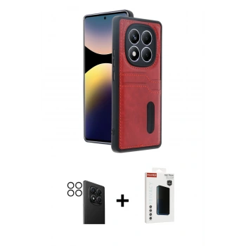 MARSİLYAN™- Redmi Note 14 Pro 4G Kılıf Yörünge Işık Serisi - Şeffaf Hayalet Polymer Nano Ekran Koruyucu + PVD Metal Kamera Lens - SH