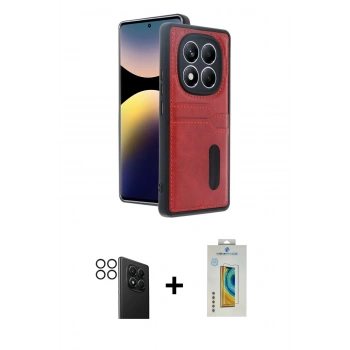MARSİLYAN™- Redmi Note 14 Pro 4G Kılıf Yörünge Işık Serisi - Şeffaf Polymer Nano Ekran Koruyucu + PVD Metal Kamera Lens - SH