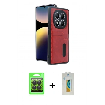 MARSİLYAN™- Redmi Note 14 Pro 4G Kılıf Yörünge Işık Serisi - Şeffaf Polymer Nano Ekran Koruyucu + Raze Metal Kamera Lens - SH