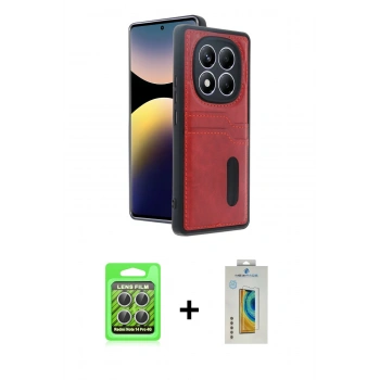 MARSİLYAN™- Redmi Note 14 Pro 4G Kılıf Yörünge Işık Serisi - Şeffaf Polymer Nano Ekran Koruyucu + Raze Metal Kamera Lens - GS