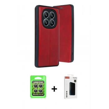 MARSİLYAN™- Redmi Note 14 Pro 4G Kılıf Zirve Yansıma Serisi - Şeffaf Hayalet Polymer Nano Ekran Koruyucu + Raze Metal Kamera Lens - GS
