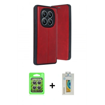 MARSİLYAN™- Redmi Note 14 Pro 4G Kılıf Zirve Yansıma Serisi - Şeffaf Polymer Nano Ekran Koruyucu + Raze Metal Kamera Lens - GS