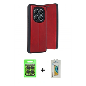 MARSİLYAN™- Redmi Note 14 Pro 4G Kılıf Zirve Yansıma Serisi - Şeffaf Polymer Nano Ekran Koruyucu + Raze Metal Kamera Lens - SH