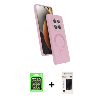 MARSİLYAN™- Redmi Note 15 Pro 5G Kılıf İz Işık Koleksiyonu - Siyah 3D Antistatik Hayalet Cam Ekran Koruyucu + Raze Metal Kamera Lens - GS