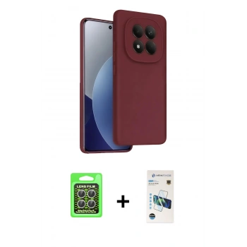MARSİLYAN™- Redmi Note 15 Pro 5G Kılıf Kozmos Yansıma Özel Seri - Siyah 3D Antistatik Cam Ekran Koruyucu + Raze Metal Kamera Lens - GS