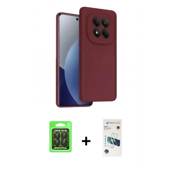 MARSİLYAN™- Redmi Note 15 Pro 5G Kılıf Kozmos Yansıma Özel Seri - Siyah 3D Antistatik Cam Ekran Koruyucu + Raze Metal Kamera Lens - SH