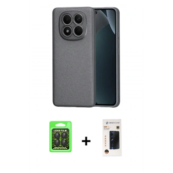 MARSİLYAN™- Redmi Note 15 Pro 5G Kılıf Nova Işık - Siyah 3D Antistatik Hayalet Cam Ekran Koruyucu + Raze Metal Kamera Lens - SH