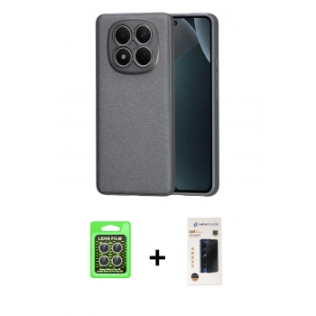 MARSİLYAN™- Redmi Note 15 Pro 5G Kılıf Nova Işık - Siyah 3D Antistatik Hayalet Cam Ekran Koruyucu + Raze Metal Kamera Lens - GS