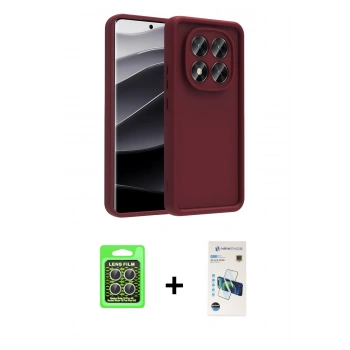 MARSİLYAN™- Redmi Note 15 Pro 5G Kılıf Yankı Yansıma Özel Seri - Siyah 3D Antistatik Cam Ekran Koruyucu + Raze Metal Kamera Lens - GS