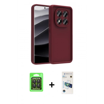 MARSİLYAN™- Redmi Note 15 Pro 5G Kılıf Yankı Yansıma Özel Seri - Siyah 3D Antistatik Cam Ekran Koruyucu + Raze Metal Kamera Lens - SH