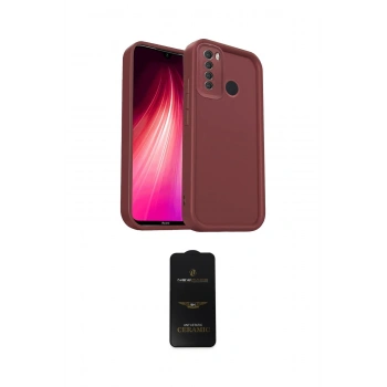MARSİLYAN™- Redmi Note 8 Kılıf Yankı Yansıma Özel Seri - Siyah 6D Antistatik Mat Seramik Hayalet Nano Ekran Koruyucu