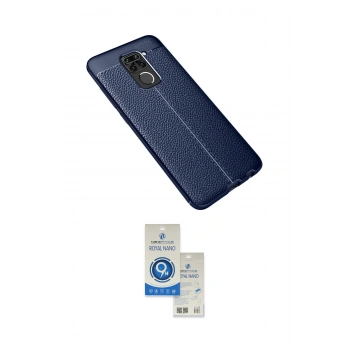 MARSİLYAN™- Redmi Note 9 Kılıf Doruk Klasik Özel Seri - Şeffaf Royal Nano Ekran Koruyucu