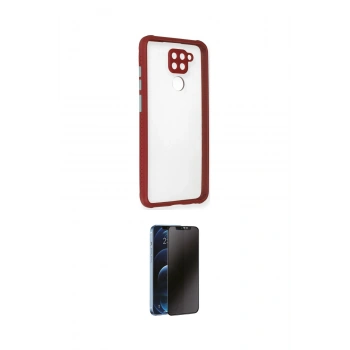 MARSİLYAN™- Redmi Note 9 Kılıf Nova Asil Özel Seri - Siyah 3D Antistatik Hayalet Cam Ekran Koruyucu