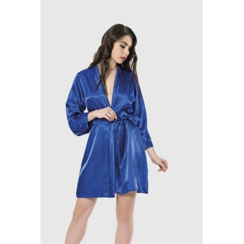 MARSiLYAN-  Saks Kısa Saten Sabahlık