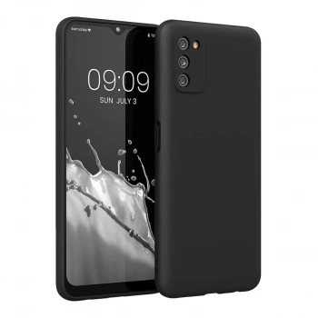 MARSİLYAN™- Samsung Galaxy A03s Kılıf First Silikon - Siyah