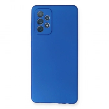 MARSİLYAN™- Samsung Galaxy A72 Kılıf First Silikon - Mavi