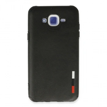 MARSİLYAN™- Samsung Galaxy J7 Kılıf Loop Deri Silikon - Siyah