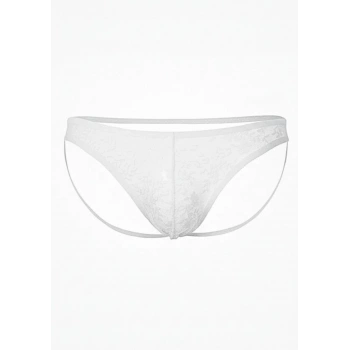 MARSiLYAN-  Seksi Dantelli Arkası Açık Seksi Beyaz Erkek Külot TG274628