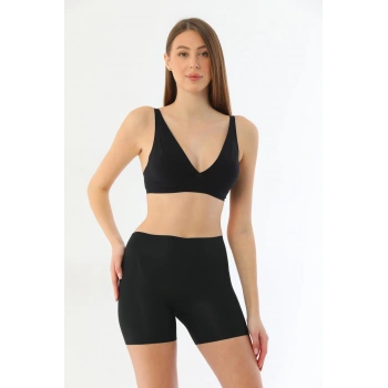 MARSiLYAN-  Siyah MI 2703 Lazer Kesim İz Yapmaz Hayalet Boxer