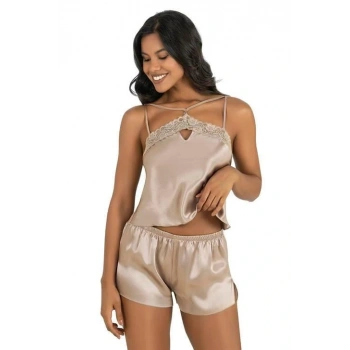 MARSiLYAN-  Taş Saten Şort Takımı