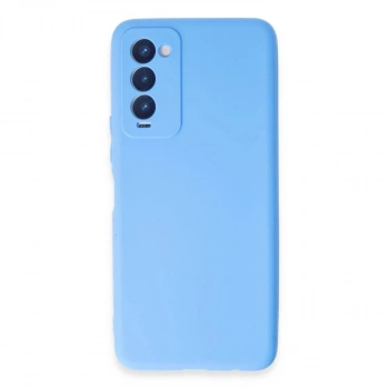 MARSİLYAN™- Tecno Camon 18 Kılıf First Silikon - Mavi