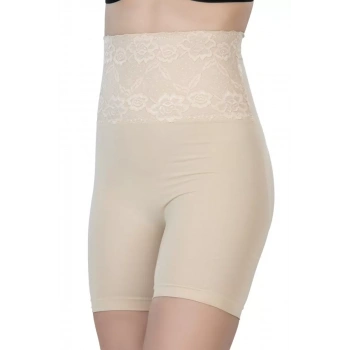 MARSiLYAN- Ten  2091 Önü Dantelli Yüksek Bel Boxer Korse