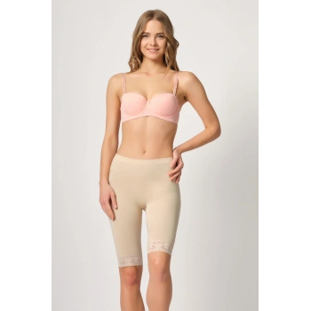 MARSiLYAN-  Ten MI Emay 3004 Soft Uzun Paça Dantel Boxer