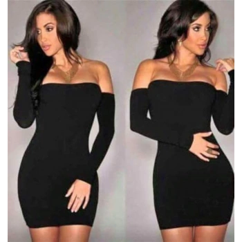 MARSiLYAN-  TP101190 Eldivenli Straplez Mini Elbise