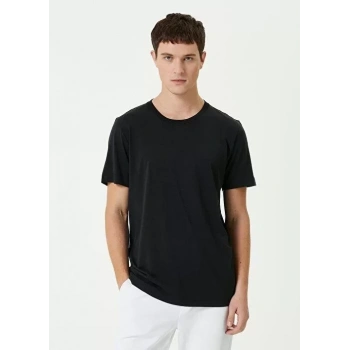 MARSiLYAN- Unisex Basic Bisiklet Yaka Regular T-Shirt - Siyah