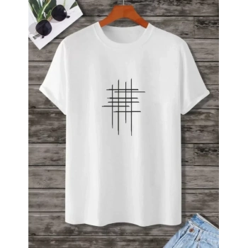 MARSiLYAN- Unisex Baskılı Oversize T-Shirt - Beyaz