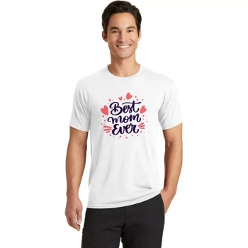 MARSiLYAN- Unisex Bisiklet Yaka Baskılı Oversize T-Shirt - Beyaz