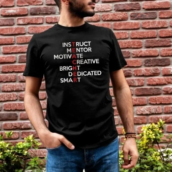 MARSiLYAN- Unisex Bisiklet Yaka Baskılı Oversize T-Shirt - Siyah