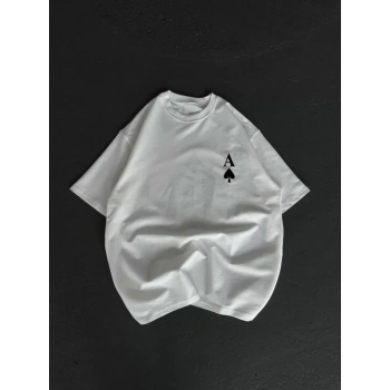 MARSiLYAN- Unisex Bisiklet Yaka Baskılı Oversize TShirt