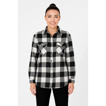 MARSiLYAN- Uzun Kollu Oduncu Gömlek - Siyah