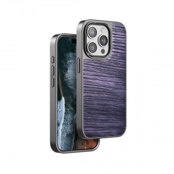 MARSİLYAN™- Venco Apple İphone 15 Pro Max Wave Kapak - Derin Mor