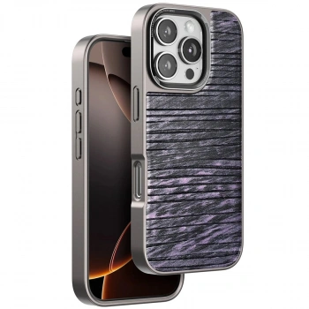 MARSİLYAN™- Venco Apple İphone 16 Pro Wave Kapak - Derin Mor