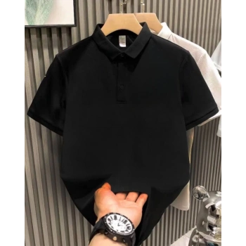 MARSiLYAN- Yakası Düğmeli Yakalı Pike Düz TShirt