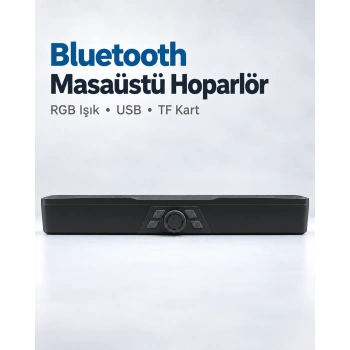 Masaüstü Soundbar Hoparlör Siyah