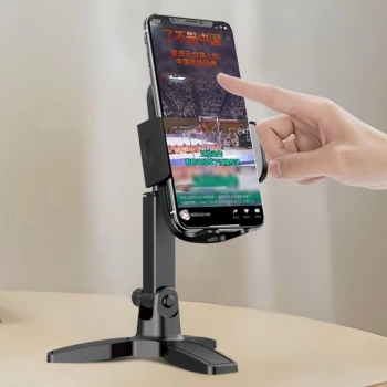 Masaüstü Telefon Standı 360 Derece Dönebilen Başlıklı Ayaklı Telefon Tripodu (4887)