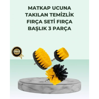 Matkap Uyumlu Temizlik Fırçası Seti 3’lü Çok Amaçlı