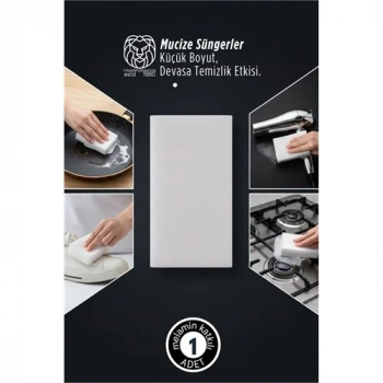 Melamin Katkılı Ultra Güçlü Mucize Leke Silici Sünger Seti 722895