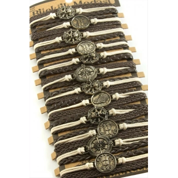 Metal Aparatlı Vinlex Deri Bileklik