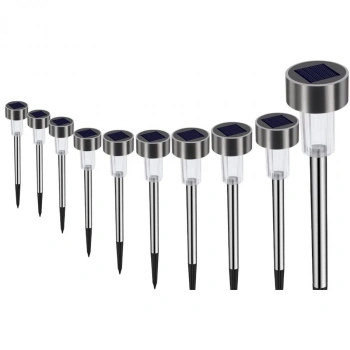 Metal Gövdeli Solar Bahçe Lambası 10 lu Paket
